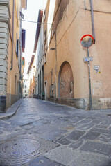 narrow street in the town