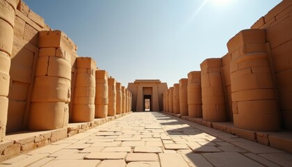 Fototapeta premium Ancient grandeur The majestic entrance to the Luxor Temple Egypt