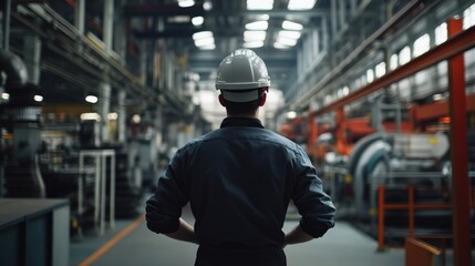 Industrial Worker in a Factory Setting