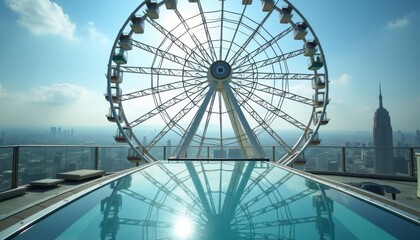  Elevated Elegance  A Ferris Wheels Skyline Serenade