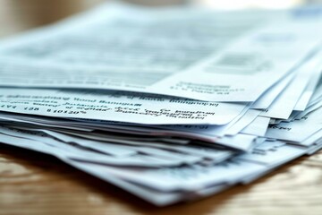 Stack of financial documents waiting to be signed