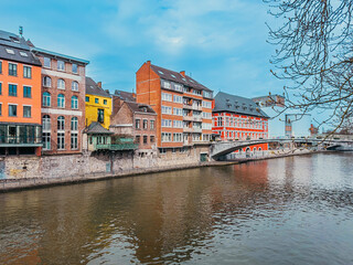 Naklejka premium Journey to Namur: Exploring the Enchanting Streets of the Old Village