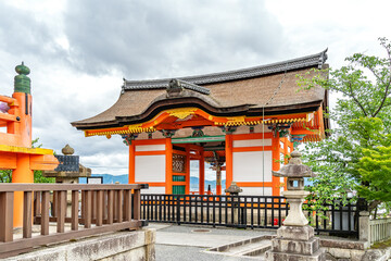 Naklejka premium One of the gates at Kiyomizu-dera Temple in Kyoto, Japan