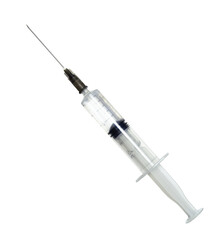 Syringe with injection. Isolation on a transparent background.