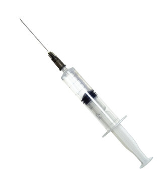 Syringe with injection. Isolation on a transparent background.