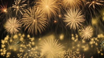 Firework.Beautiful display of colorful fireworks on a night sky background.Light abstract