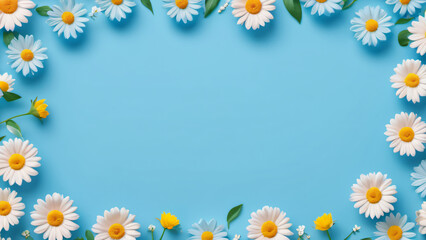Fototapeta premium frame of daisies