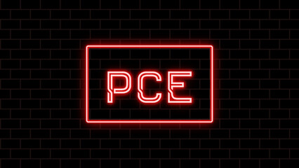 PCE のネオン文字