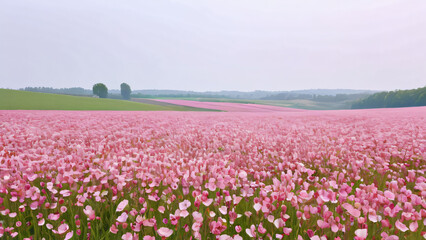 lavender field in the morning