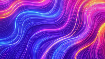 Obraz premium Tech AI background with cyberdata flow, data network, horizontal lines