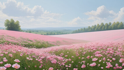 Obraz premium lavender field in the spring