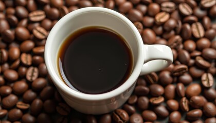Fototapeta premium A moment of tranquility with a cup of coffee