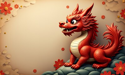 chinese dragon on the wall