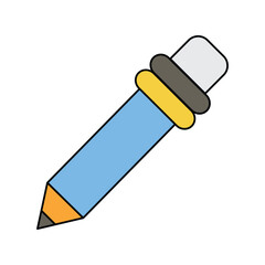 pencil color line icon with white background vector stock illustration