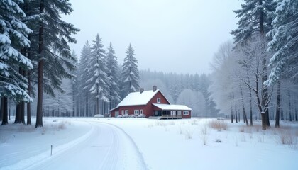  Cozy cabin in a winter wonderland