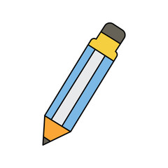 pencil color line icon with white background vector stock illustration