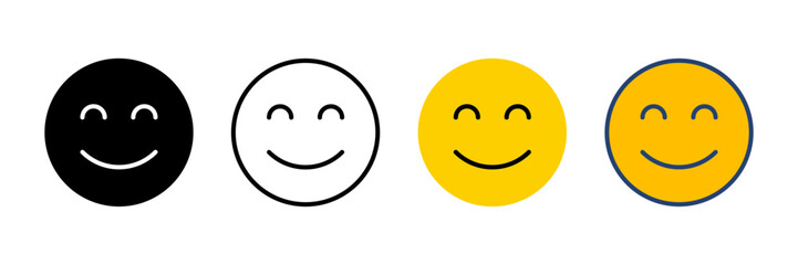 Fototapeta premium smile icon vector. smile emoticon icon. feedback