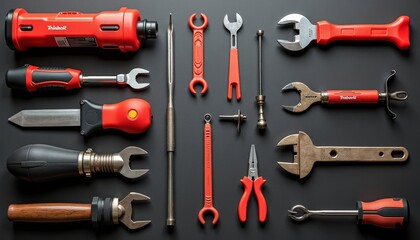 Fototapeta premium A collection of highquality tools ready for any task