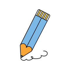 pencil color line icon with white background vector stock illustration