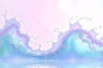 Summer background and banner with water, spray and waves in abstract shapes. Vibrant colors. Dynamic composition of flowing and natural shapes in the color spectrum. Vibrant abstract banner with movin