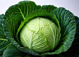 Fototapeta premium Head white cabbage 