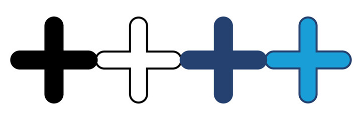 Obraz premium Plus Icon vector. Add plus icon