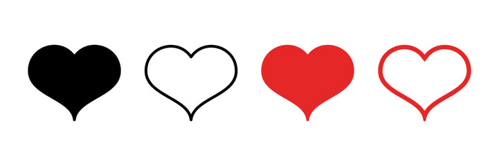Love icon vector. Heart icon vector. Like icon vector.