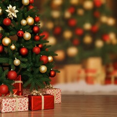 christmas tree with gifts