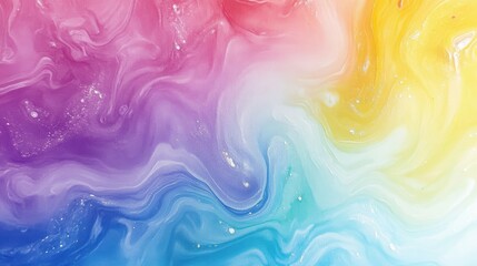 Obraz premium Iridescent watercolor swirls