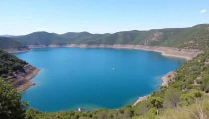  Tranquil lake nestled amidst natures embrace