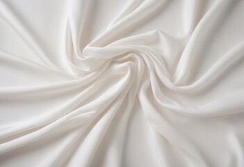 Obraz premium Closeup elegant crumpled of white silk fabric cloth background and texture. Luxury background design