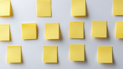 Isolated yellow sticky note on white background