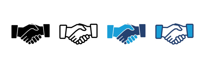 Handshake icon vector. business handshake. contact agreement