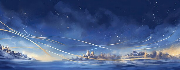 Naklejka premium Night sky