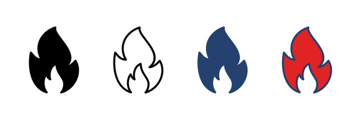 Fire icon vector. fire vector icon