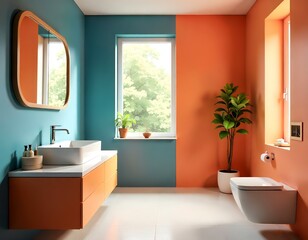 Fototapeta premium interior design of a bathroom
