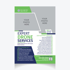 Drone Services Flyer design template