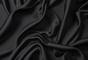 Obraz premium Black luxury silk textile material background