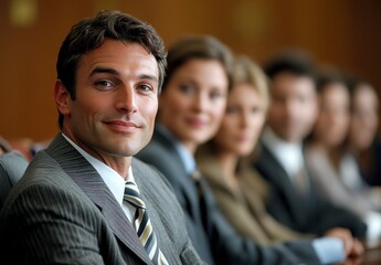 A man in a suit is smiling at the camera