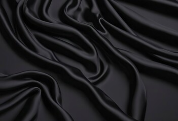 Obraz premium Black luxury silk textile material background