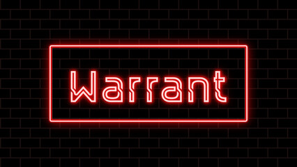 Warrant のネオン文字