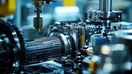 Naklejka premium Assembling Carbon Fiber Parts in Industrial Setting