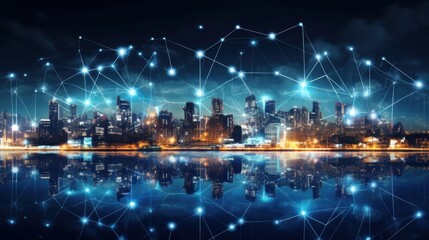 Obraz premium 5G, 6G, Big data wireless network, high speed internet, cloud computing or connect diagram technology, Data storage, service, synchronize, online, financial, Connectivity global, smart city, Gen AI
