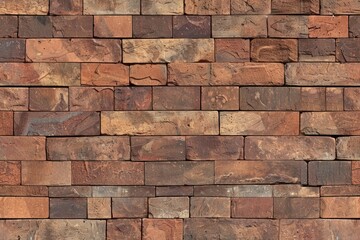 Fototapeta premium Photo of Old brown brick wall. Background texture for backdrops or mapping