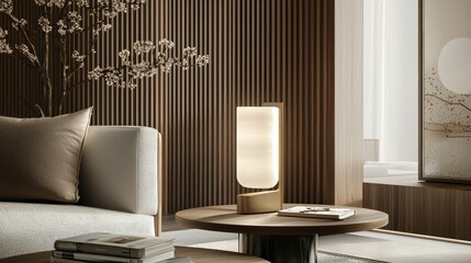 Modern Lamp Display on Side Table in Cozy Setting