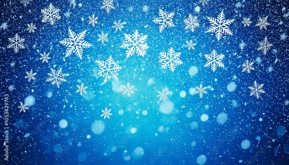 Canvas Prints snow background blue. christmas snowfall with defocused flakes. winter concept with falling