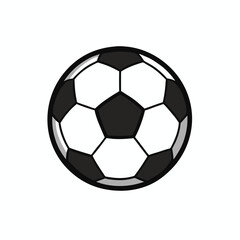 Fototapeta premium A soccer ball prominently displayed in the center vector