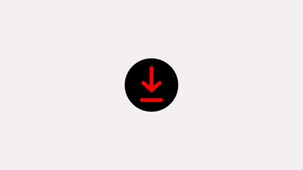 Download icon illustration on white background. download button save file icon. download icons for web or mobile app.