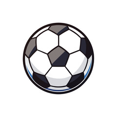 Obraz premium A soccer ball prominently displayed in the center vector