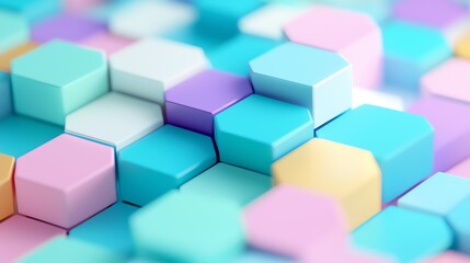 Obraz premium Concept of Kubernetes nodetonode communication, hexagonal layout, geometric abstraction, modern design